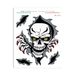 4R Quattroerre.it Sticker schedel gescheurd voor auto, motorfiets, helm, hoge kwaliteit, Made in Italy, 13 x 16 cm