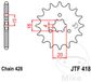 JT Sprockets JTF418.15 15T stalen voortandwiel