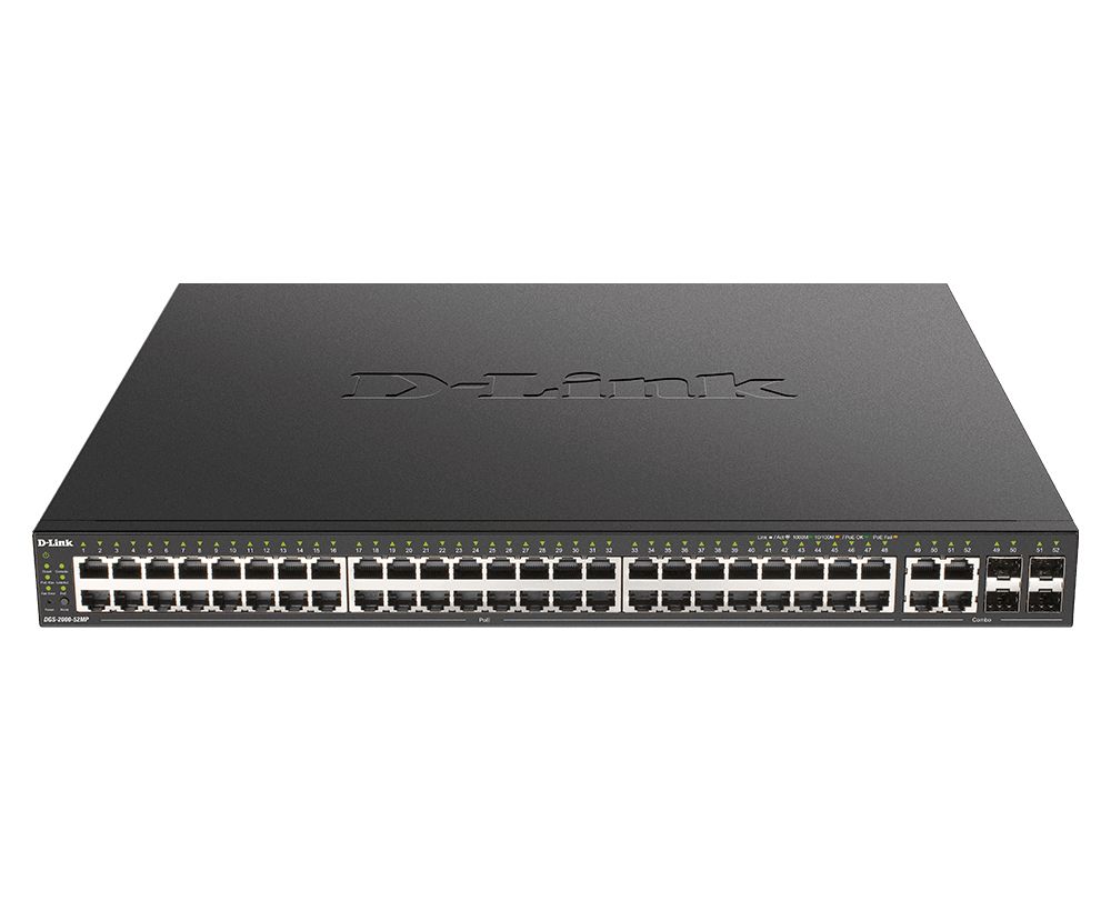 D-Link DGS-2000-52MP Managed L2/L3 Gigabit Ethernet Network Switch with PoE+