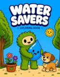 Water Savers Coloring Book: 50 Fun and Easy Actions for Kids to Save Water
