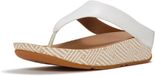 FitFlop Lulu Lux Graphic-Weave Leather Toe-Post Sandals Dames Sandalen - Urban Wit