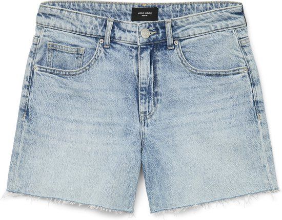 Vero Moda VMTESS Mr Short Dnm Shorts - Light Blue Denim - Women's Size S