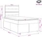 vidaXL Boxspringbed met matras Donkerbruin 120 x 200 cm Stof