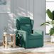 Fauteuil Relax Fauteuil De Massage Inclinable Vert Foncé Tissu