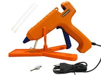 Cléopâtre LOTPOPCMAX-1 professioneel lijmpistool, voor knutselen en reparaties of decoratie en handwerk, inclusief 24 navulverpakkingen, wit, groot, 2 sproeiers, oranje