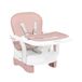 Kikkaboo Kinderstoel, boosterstoel Chewy, dubbel dienblad, veiligheidsgordel, opvouwbaar, kleur: roze