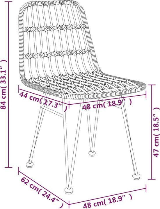 vidaXL 5-delige Tuinset poly rattan zwart