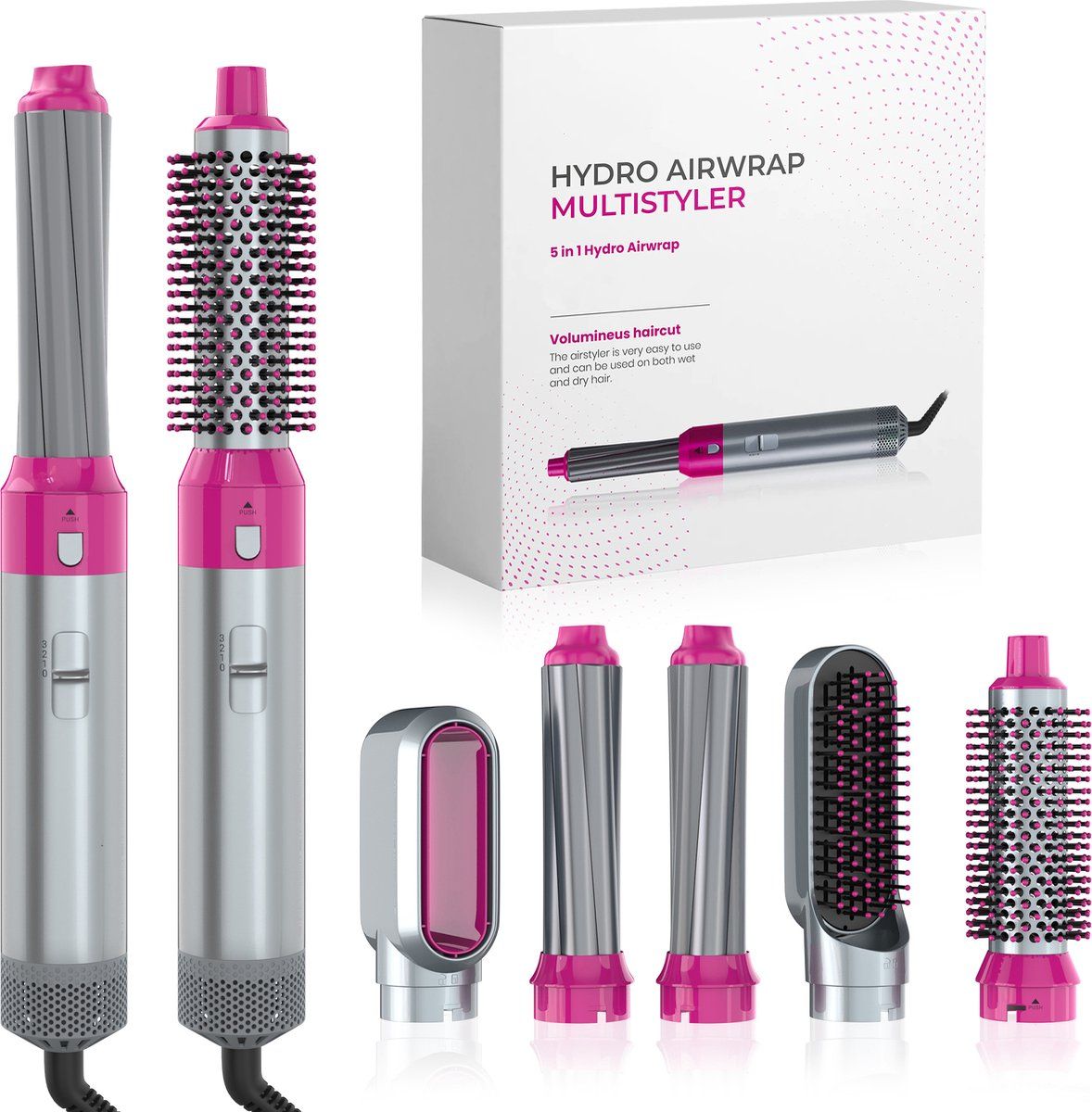 Bolt Electronics Airwrap Krultang - 5 in 1 Multi Styler - Grijs - Titanium - 2023 Edition