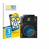 BROTECT Screenprotector 3 Stuks voor Pioneer CDJ 3000 (Cirkel) Beschermglas Transparant