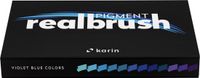 Karin Realbrush Pigment Set Violet-Blue Colors Collection 12 kleuren