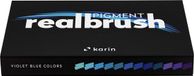 Karin Realbrush Pigment Set Violet-Blue Colors Collection 12 kleuren