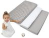 Medi Partners 3-delige hoeslakenset voor babybed, 60 x 120 cm, 100% katoen, beddengoed voor babymatras, kinderslaapzak, babybed (grijze sterren op wit-grijs)
