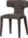 WOOOD Permit Eetkamerstoel - Geweven Stof - Espresso/Bruin - 78x52x53 cm