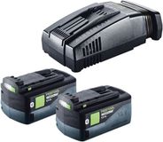Festool energieset 2x BP 18 Li 5,0 HP-ASI HighPower accupack 18 V 5,0 Ah + SCA 16 oplader