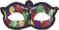 Widmann Venetie Oogmasker Harlekijn Glitter Multicolor