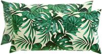 vidaXL - Kussensloop - 2 stuks - HEERLEN - Bladpatroon - 40 x 80 cm - Polyester