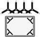 BZMD UG Pinces à drap - Tendeurs de draps - Noir - 4 pièces