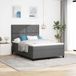 Maison Exclusive - Lit boxspring avec tête de lit, gris foncé, 160 x 200 cm, rembourré
