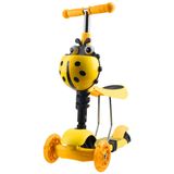 Enero Biedronka 3-in-1 Loopfiets & Duwauto Geel – Hoogte verstelbaar, antislip, multifunctionele kinderfiets