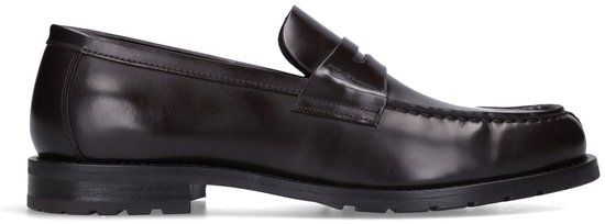Manfield Heren Bruine leren loafers Maat 41