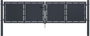 vidaXL - Tuinpoort - staal - 300x100 - cm - antraciet
