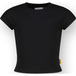 Vingino Fille T-shirt Basic-crop Rib Deep Black Taille: 4
