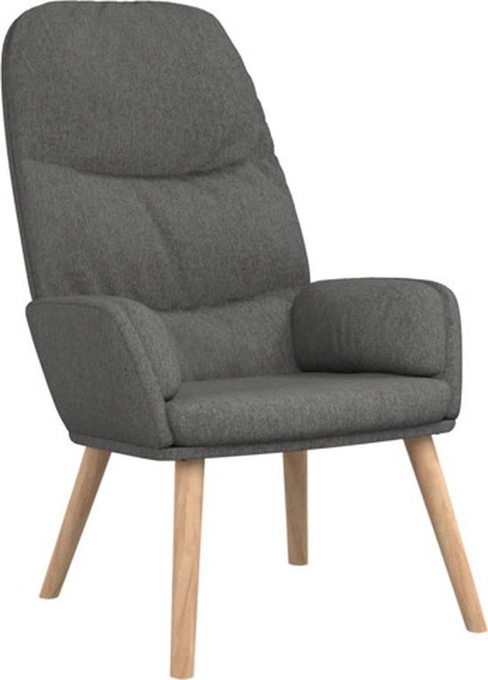 vidaXL Relaxstoel stof lichtgrijs