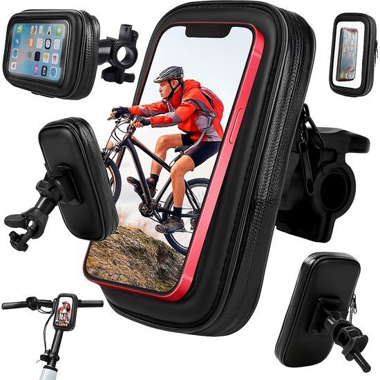 Opline VGEBY7 Fietstas - Universeel - Fiets Telefoon Houder - Waterdicht - Zwart - XL