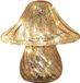 Annas Collection Paddenstoel glas led op batterij met timer 19x19 cm mercury goud