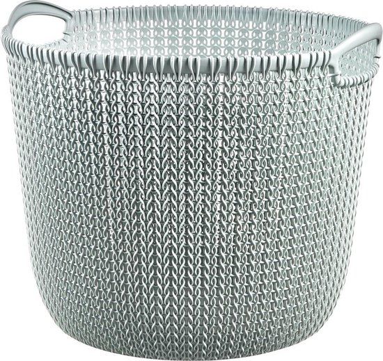 Curver Knit Opbergmand - Rond - 30 liter - Blauw/Grijs