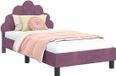 vidaXL Kinderen bedframe met hoofdboard Paars 80 x 160 cm Fluweel