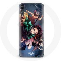 Maniacase Etui voor Huawei P20 Tanjiro Nezuko en Inosuke Slayer Kimetsu no Yaiba Manga