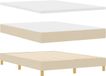vidaXL Boxspring bed met hoofdeinde Crème 200 x 160 cm Stof