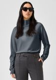 QS s.Oliver Trui van viscose-mix met opstaande kraag