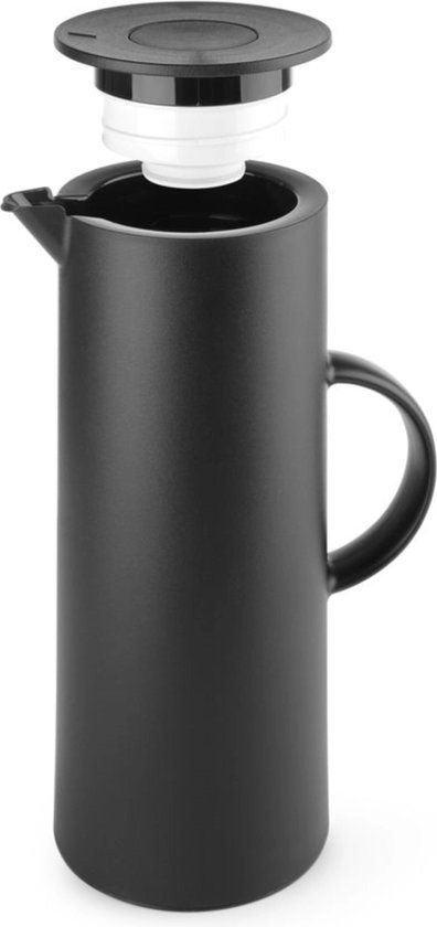 Hendi Thermoskan - 1 Liter - Zwart - Dubbelwandig - Met Handgreep
