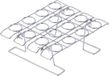 Support à glaçons avec 16 compartiments, cornets de glace rotatifs pour cupcakes, sushis et pop-corn, support de cornet de glace en acier inoxydable pour mariages et fêtes