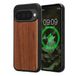 kwmobile Houten Beschermhoes voor Google Pixel 10 / Pixel 10 Pro – Hout & TPU Cover – donkerbruin walnoothout