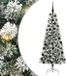 vidaXL Kunstmatige Hinged Kerstboom 300 LED's Groen en Wit 180 cm