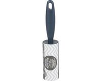 Urban Living rouleau de nettoyage - 21 cm - noir - anti-peluche - 6 rouleaux supplémentaires - rouleau adhésif