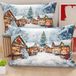 PETTI Artigiani Italiani 2 taies d'oreiller Noël Noel Land 50 x 80 cm