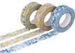 Classiky INNSPIRO Afplakband Washi Little Garden Masking Tape Set 3 verschillende kleuren, 15 mm x 15 m.