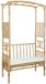vidaXL Tuinboog met bank Crèmewit 115 x 50 x 205 cm Bamboe