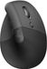 Logitech Ergonomische verticale muis, draadloos, grafietkleur, voor rechtshandigen, met 4 programmeerbare knoppen en een SmartWheel