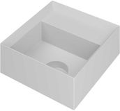 INK Fontein Polystone Vierkant Zonder Kraangat inclusief Plug - 270x270x90 mm - Mat Wit
