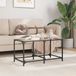 Maison Exclusive - Table basse avec plateau en verre transparent, 78,5 x 40 x 40 cm, acier