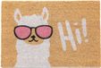 Merkloos Relaxdays deurmat lama, kokosmat, 40 x 60 cm, antislip, weerbestendig, kleurrijk