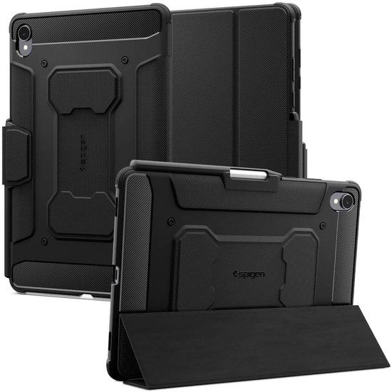 Spigen Rugged Armor Pro Book Case voor Samsung Galaxy Tab S11 - Zwart