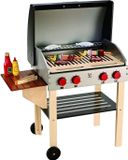 Hape barbecue en bois avec nourriture