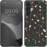 kwmobile telefoonhoesje geschikt voor Samsung Galaxy A15 5G - Meerkleurig / Transparant - Wilde Bloemen Stengels