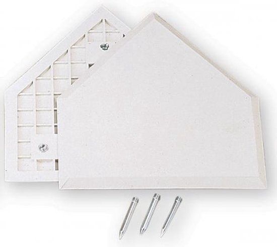 Covee Honkbal Thuisplaat - Wit - Rubber